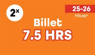 Image for: BILLET - JOURNÉE 7.5 HRS - 2 JOURS